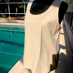 Chico’s Scoop Neck Shimmer Gold tank